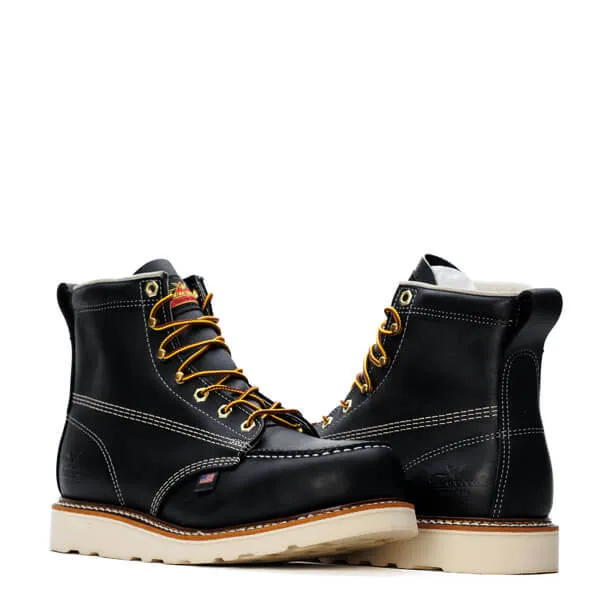 American Heritage 6″ Black Safety Toe - Moc Toe Maxwear Wedge