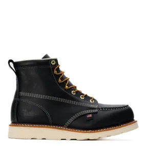 American Heritage 6″ Black Safety Toe - Moc Toe Maxwear Wedge