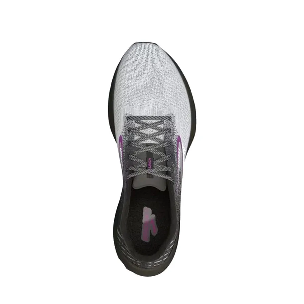 BROOKS LAUNCH 10 BLACK/WHITE/VIOLET - WOMENS