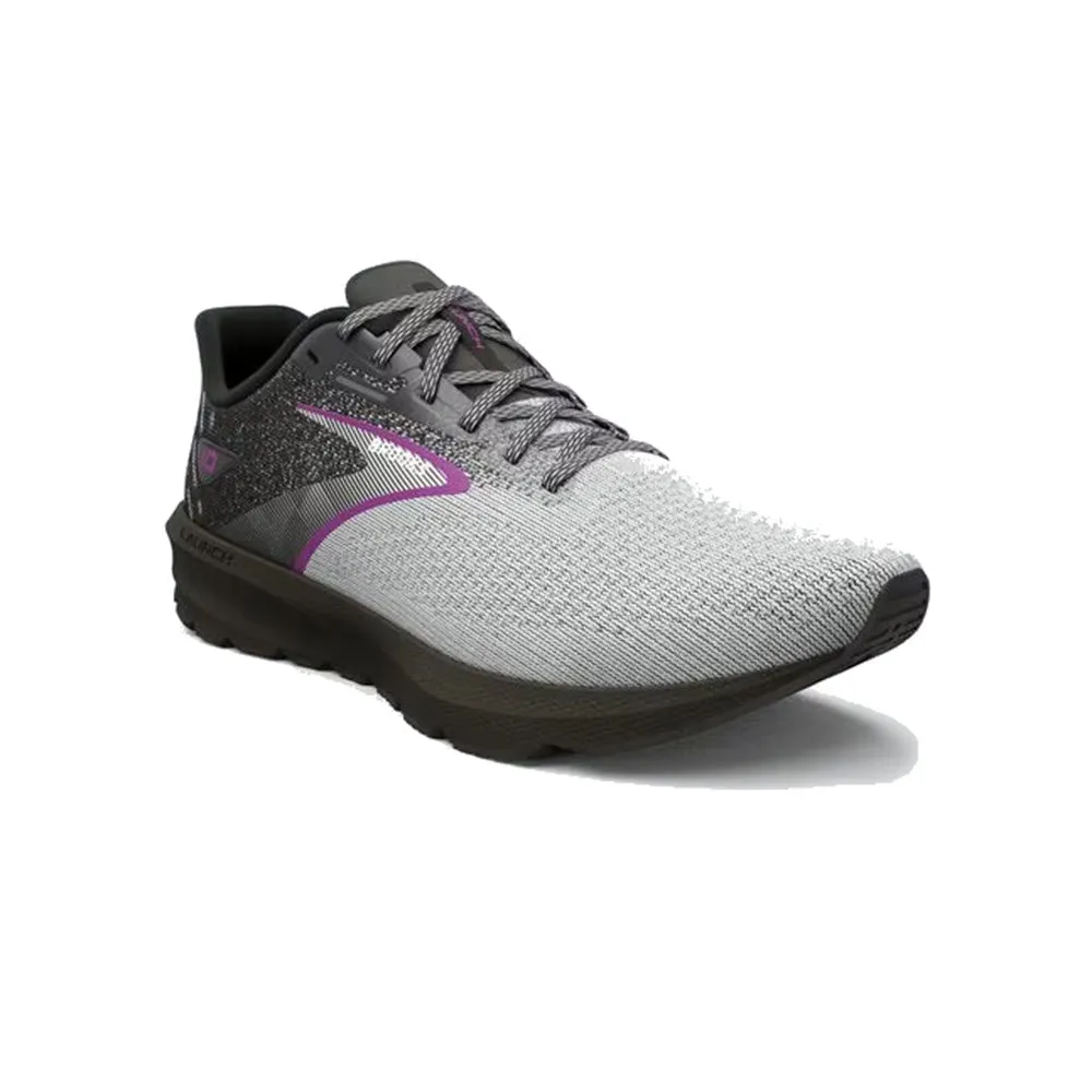 BROOKS LAUNCH 10 BLACK/WHITE/VIOLET - WOMENS