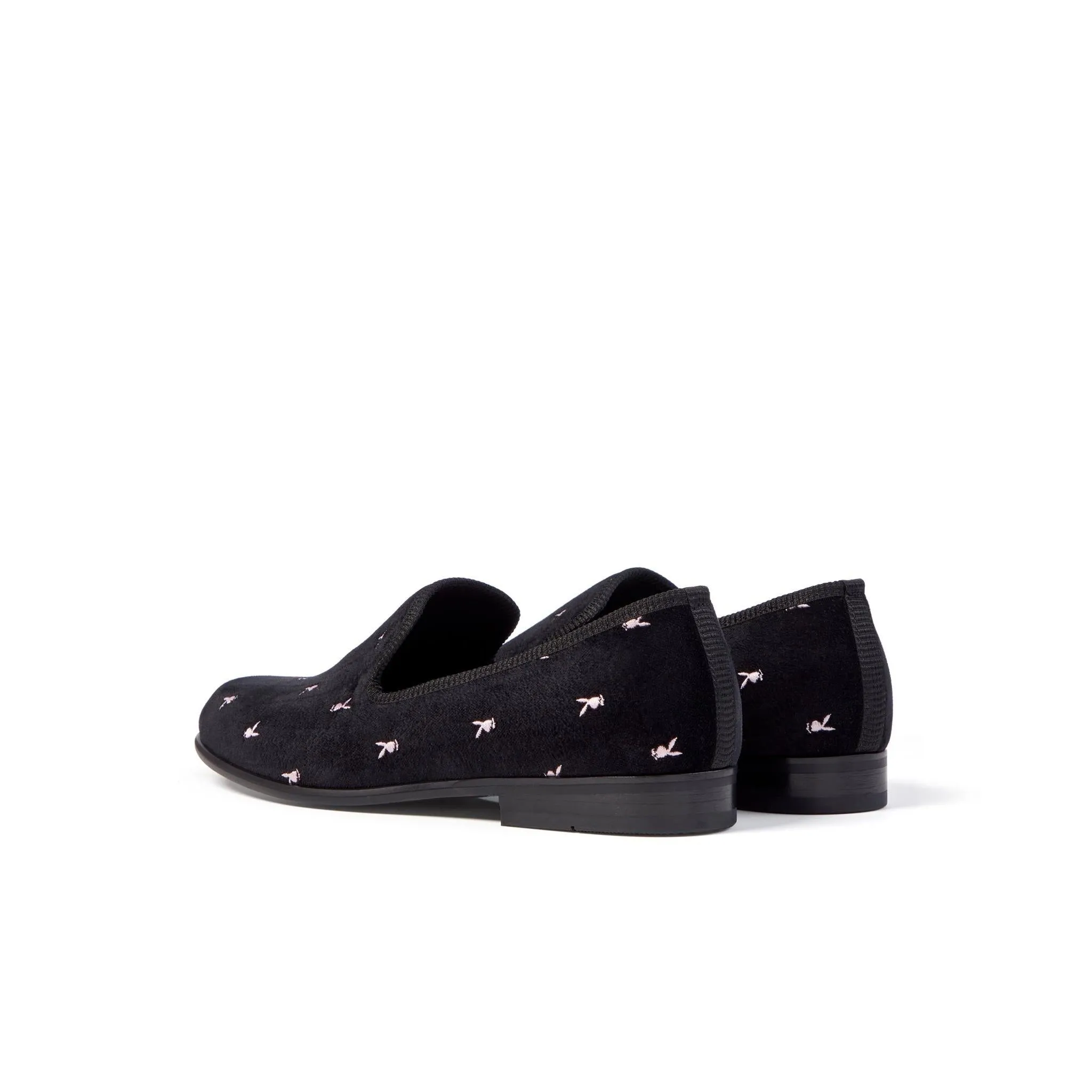 Duke   Dexter Velvet Mini Rabbit Head Loafers