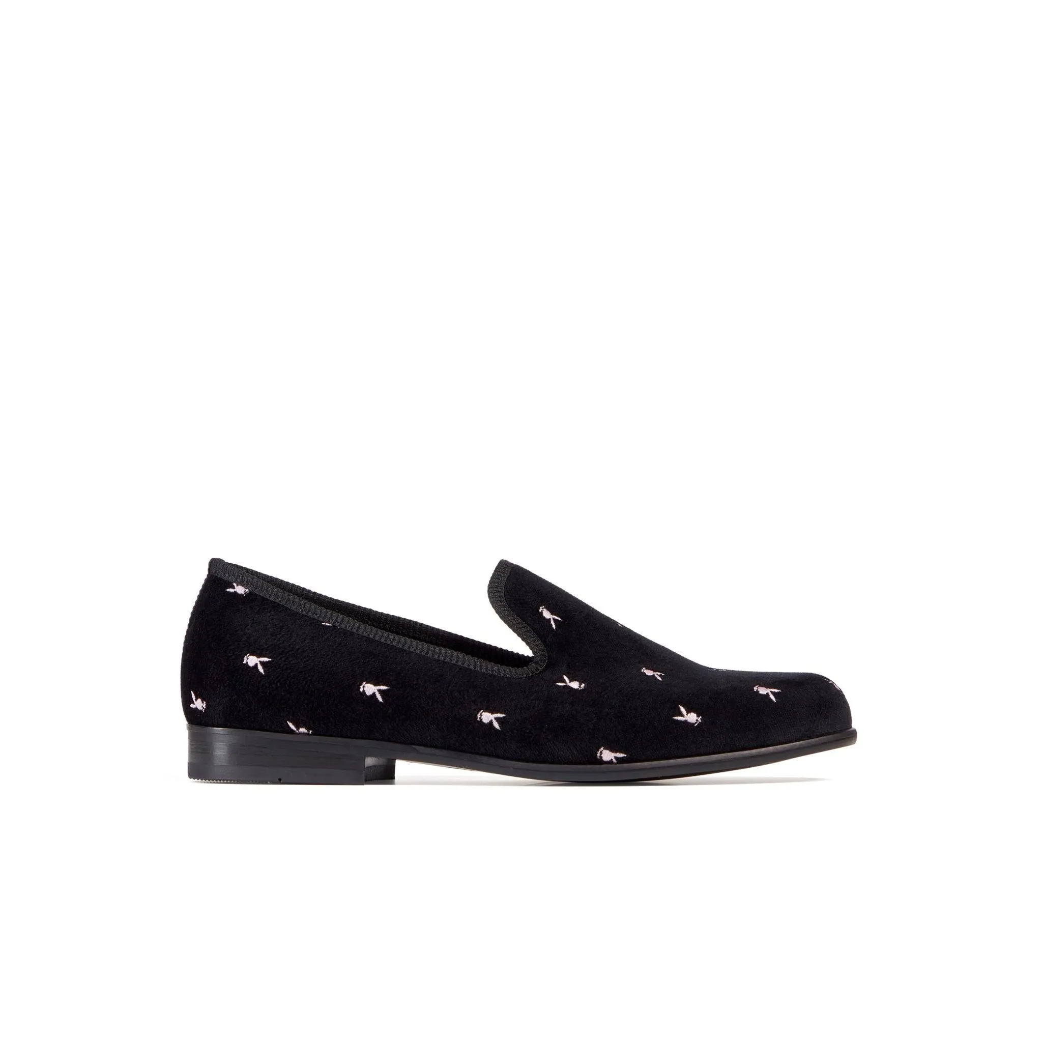 Duke   Dexter Velvet Mini Rabbit Head Loafers