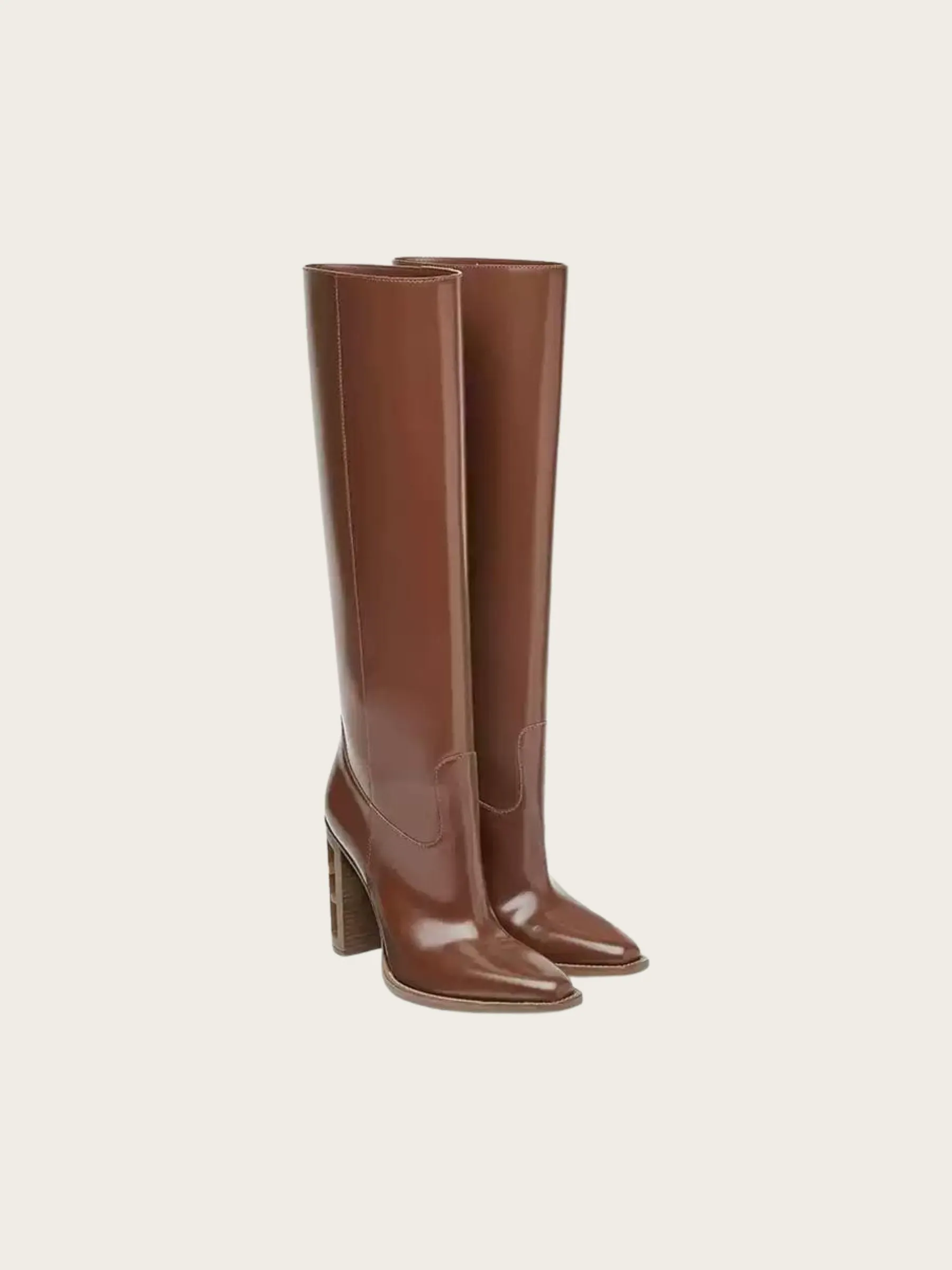 Eliza Genuine Leather Heeled Boots