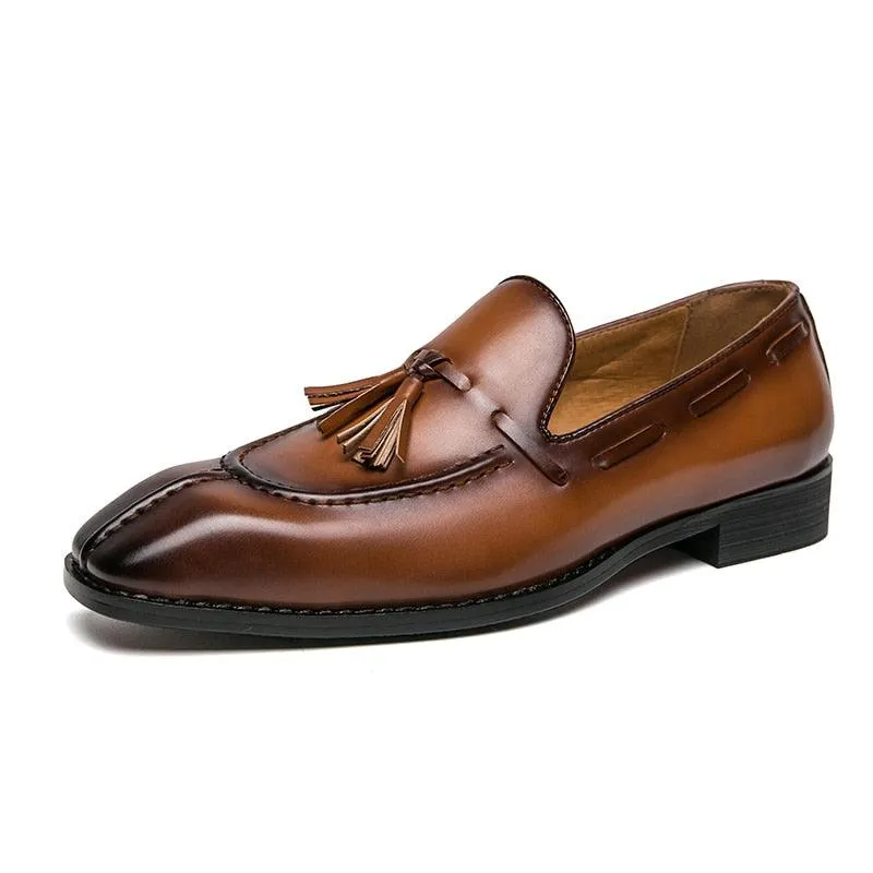 Formal Men Loafers With Tassels - Men Shoes