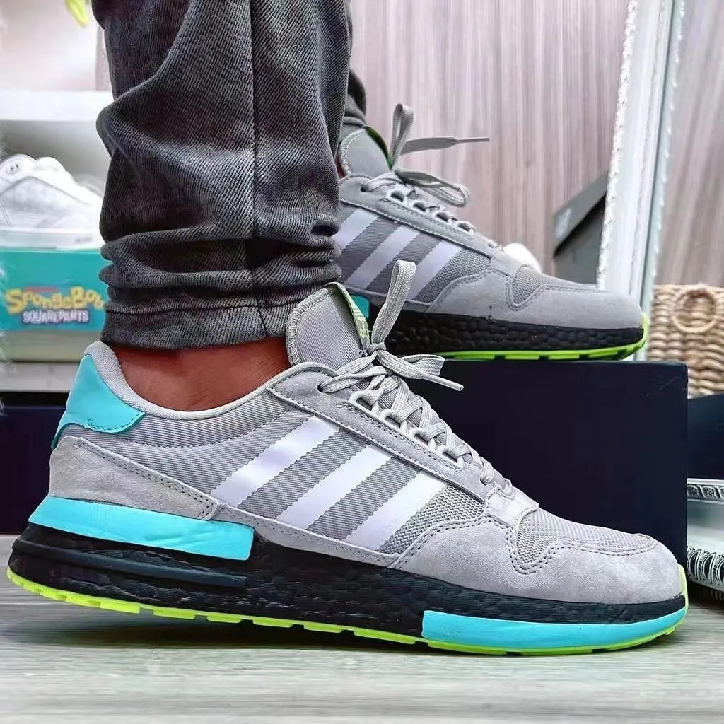 Grey ZX 500 Rm Sneakers Shoes For Men