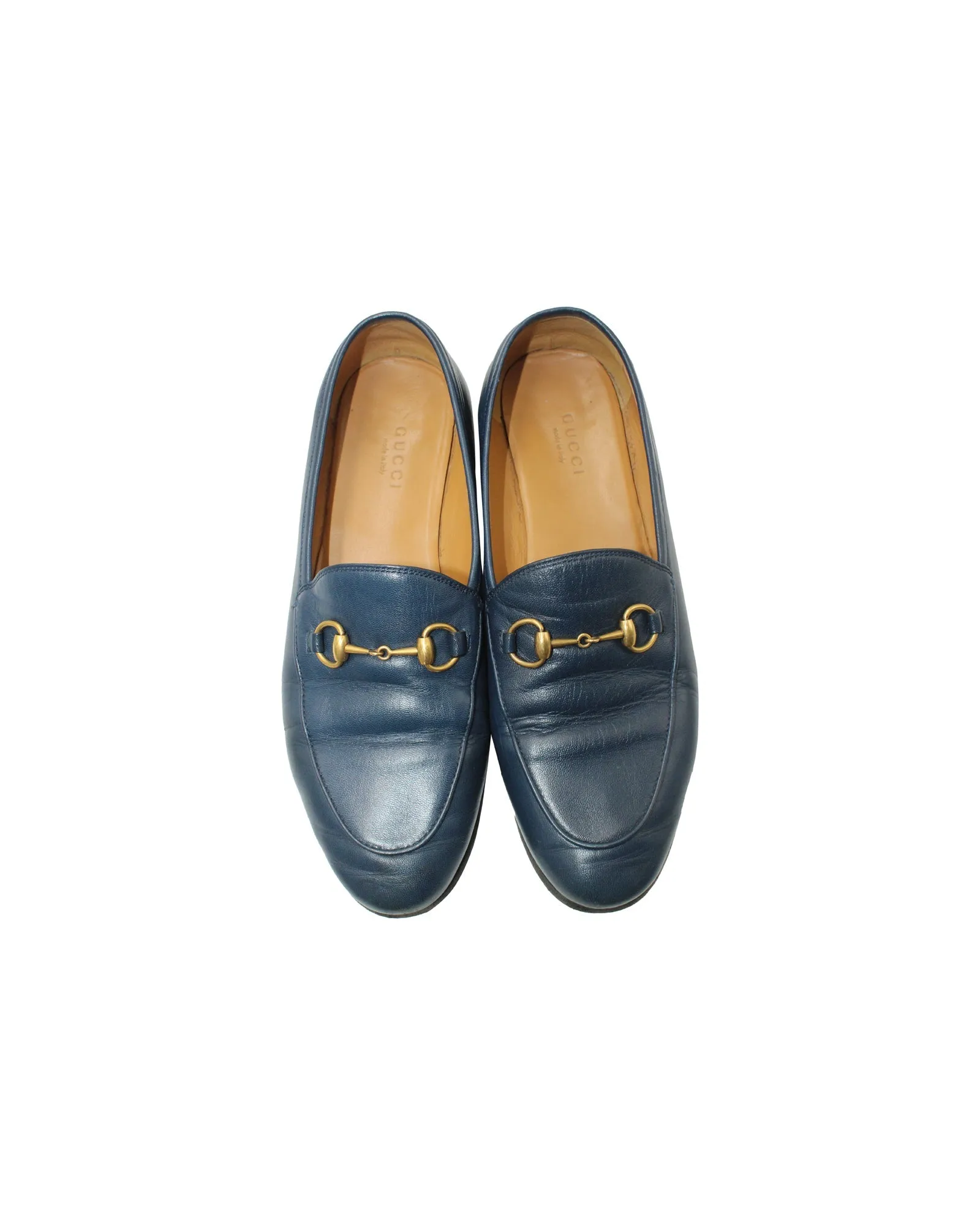 Gucci Horsebit Loafers in Navy Blue Leather