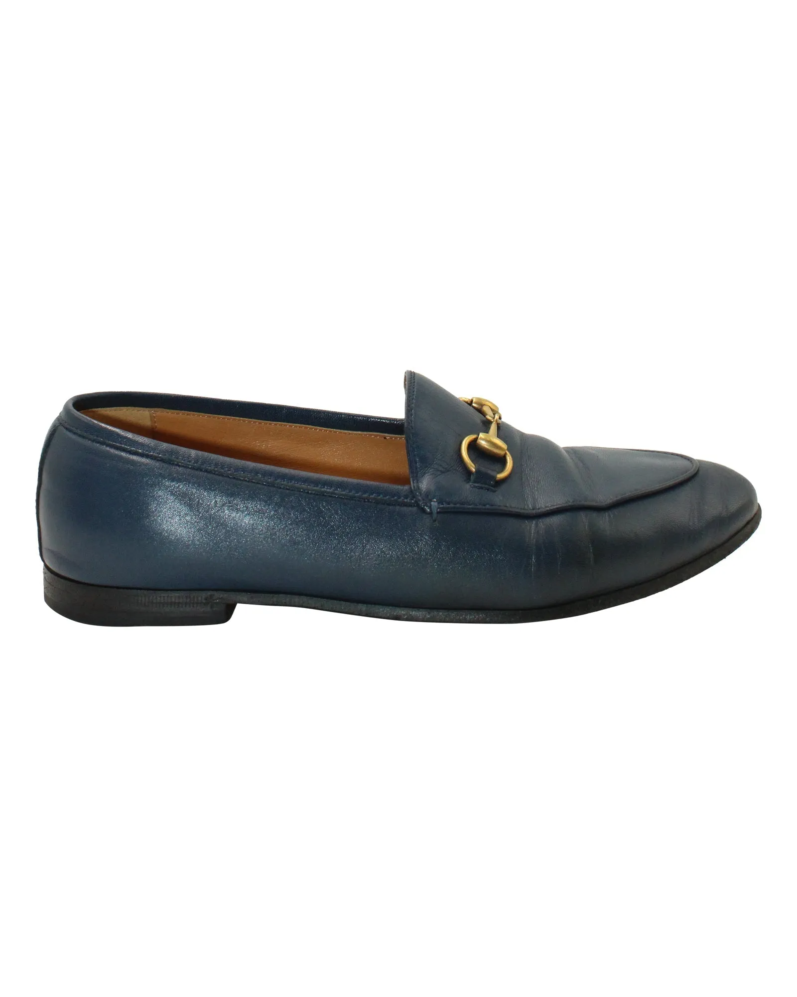 Gucci Horsebit Loafers in Navy Blue Leather