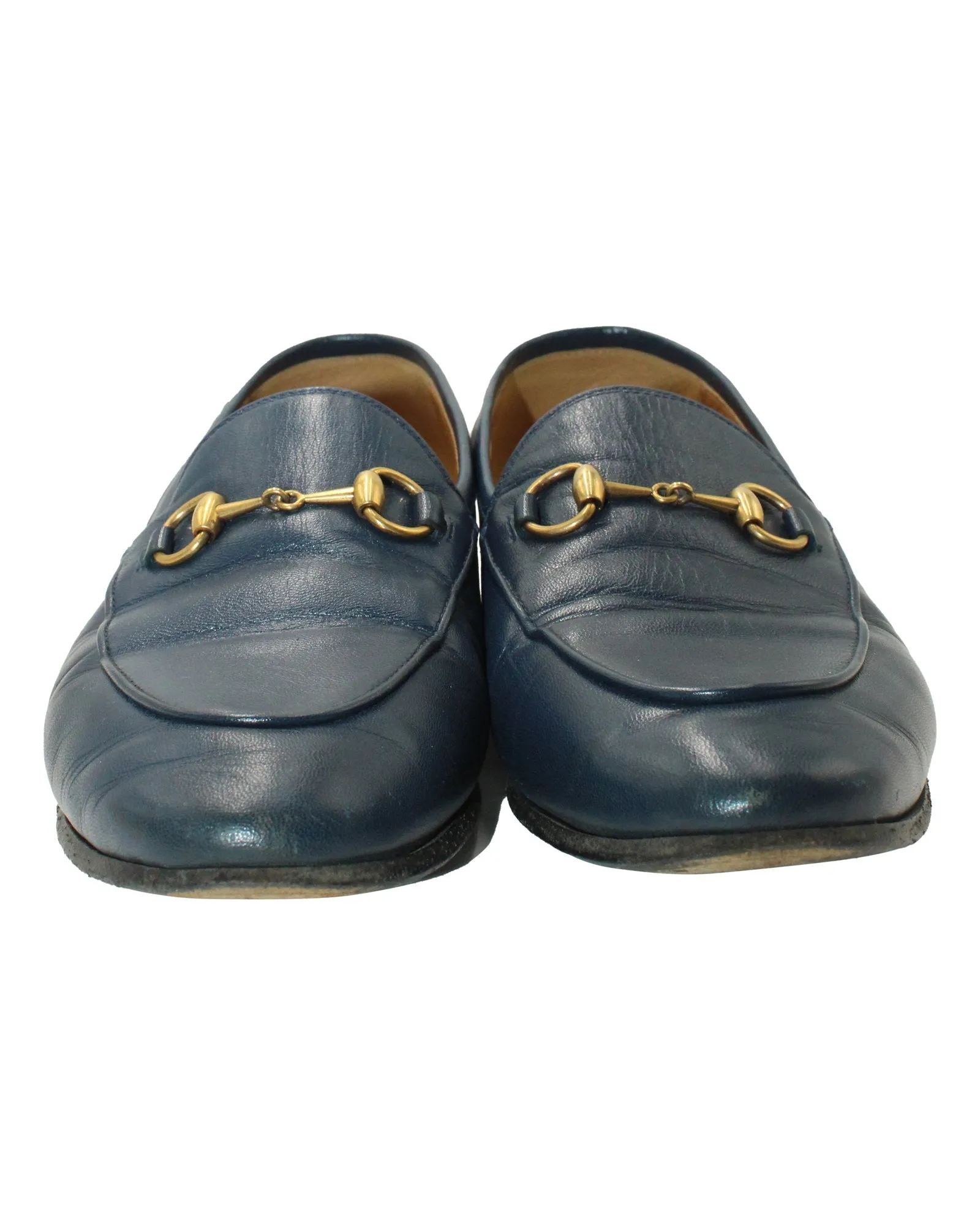 Gucci Horsebit Loafers in Navy Blue Leather