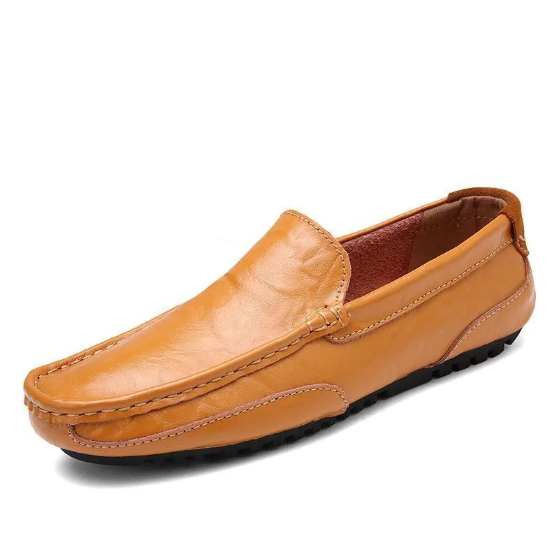 Men’s Slip-On Formal Loafers - Comfortable Genuine Leather