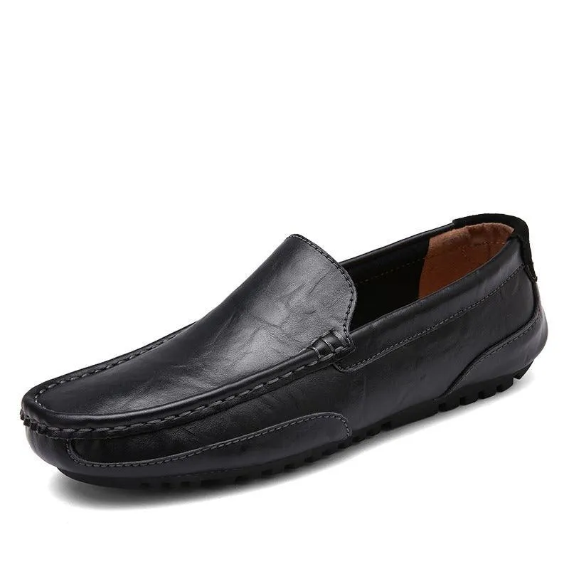 Men’s Slip-On Formal Loafers - Comfortable Genuine Leather