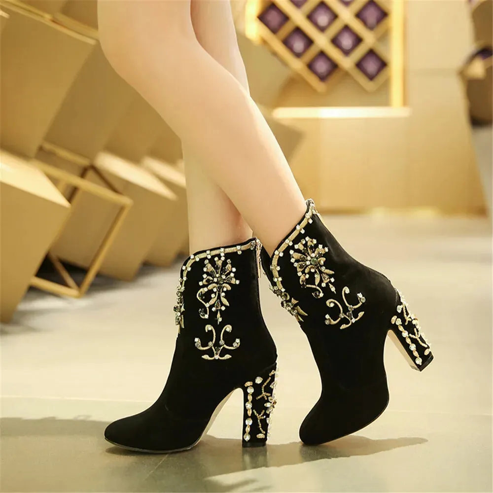 MILI-MIYA Suede Ankle Boots