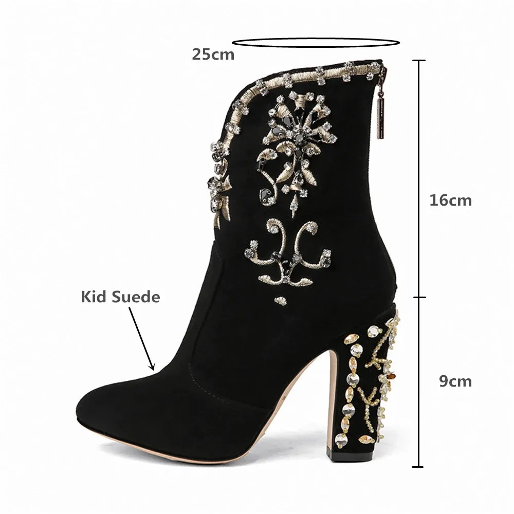 MILI-MIYA Suede Ankle Boots