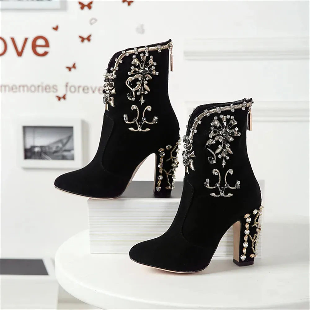 MILI-MIYA Suede Ankle Boots