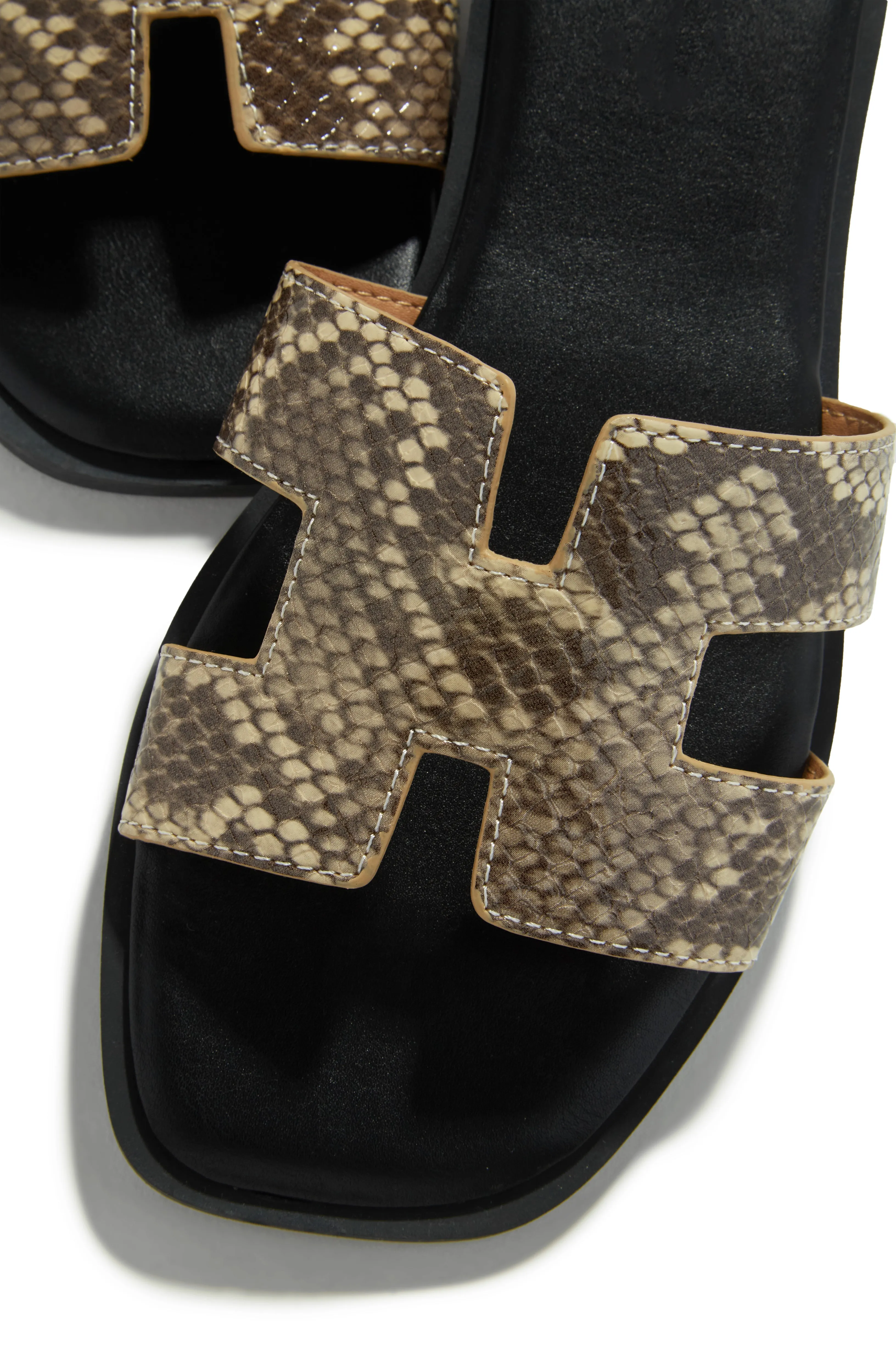 Miraya Slip On Sandals - Snake