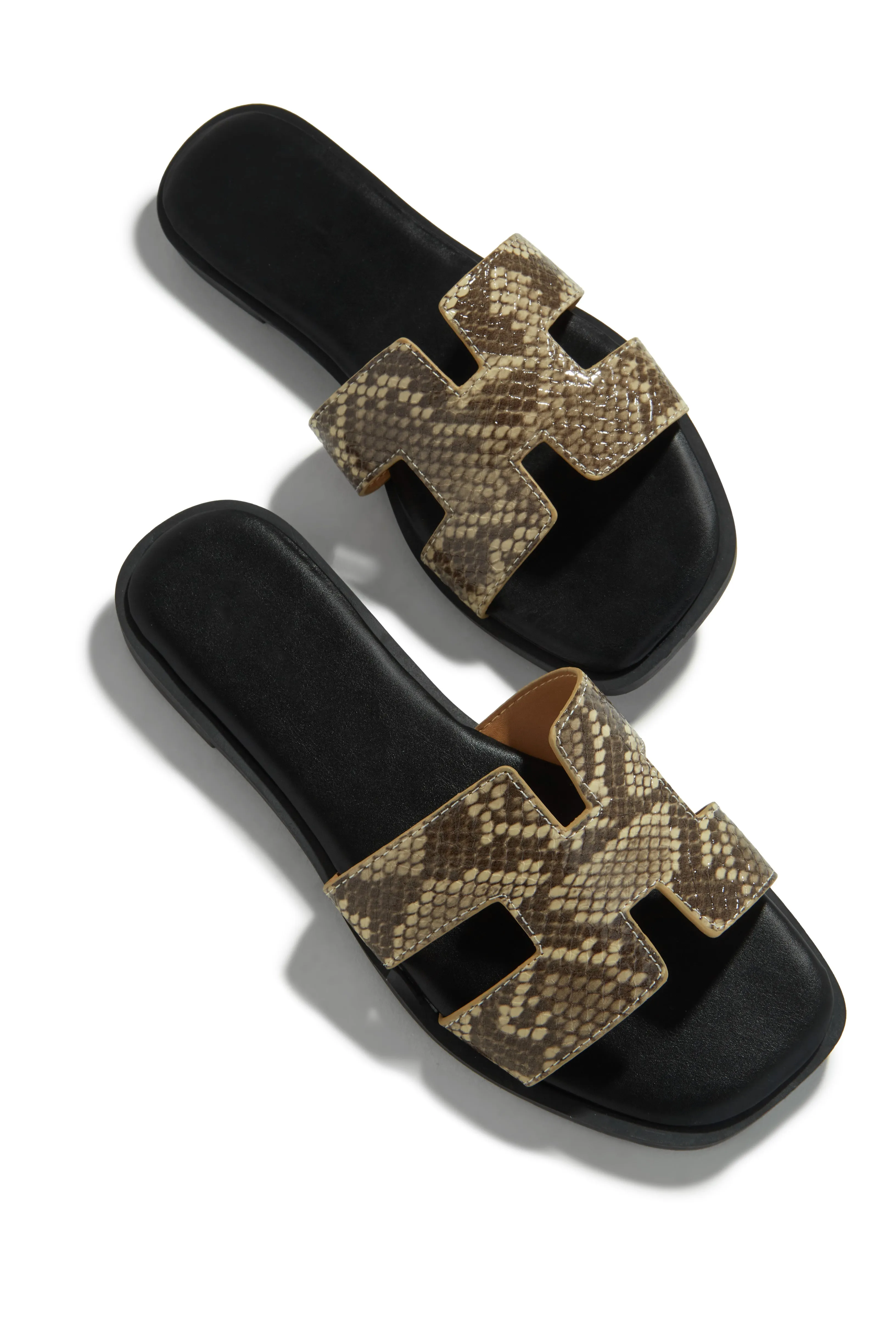 Miraya Slip On Sandals - Snake