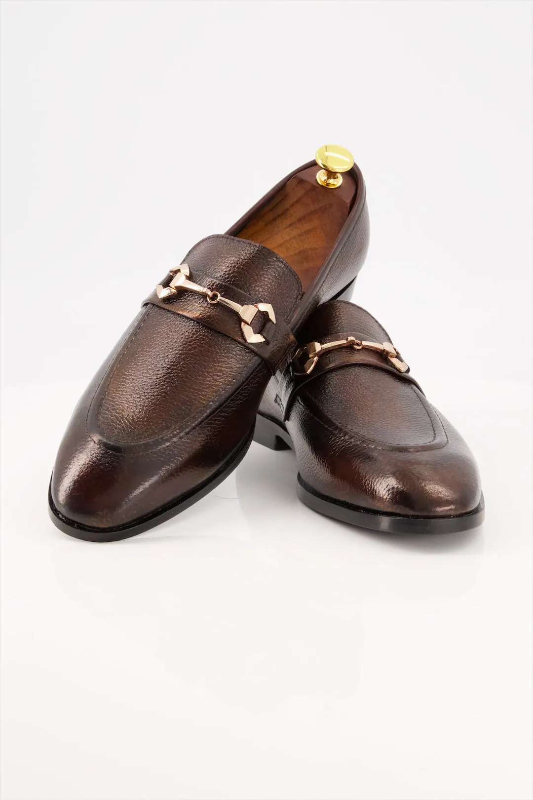 Monarch Buckle Loafers - Premium Leather Dress Shoes