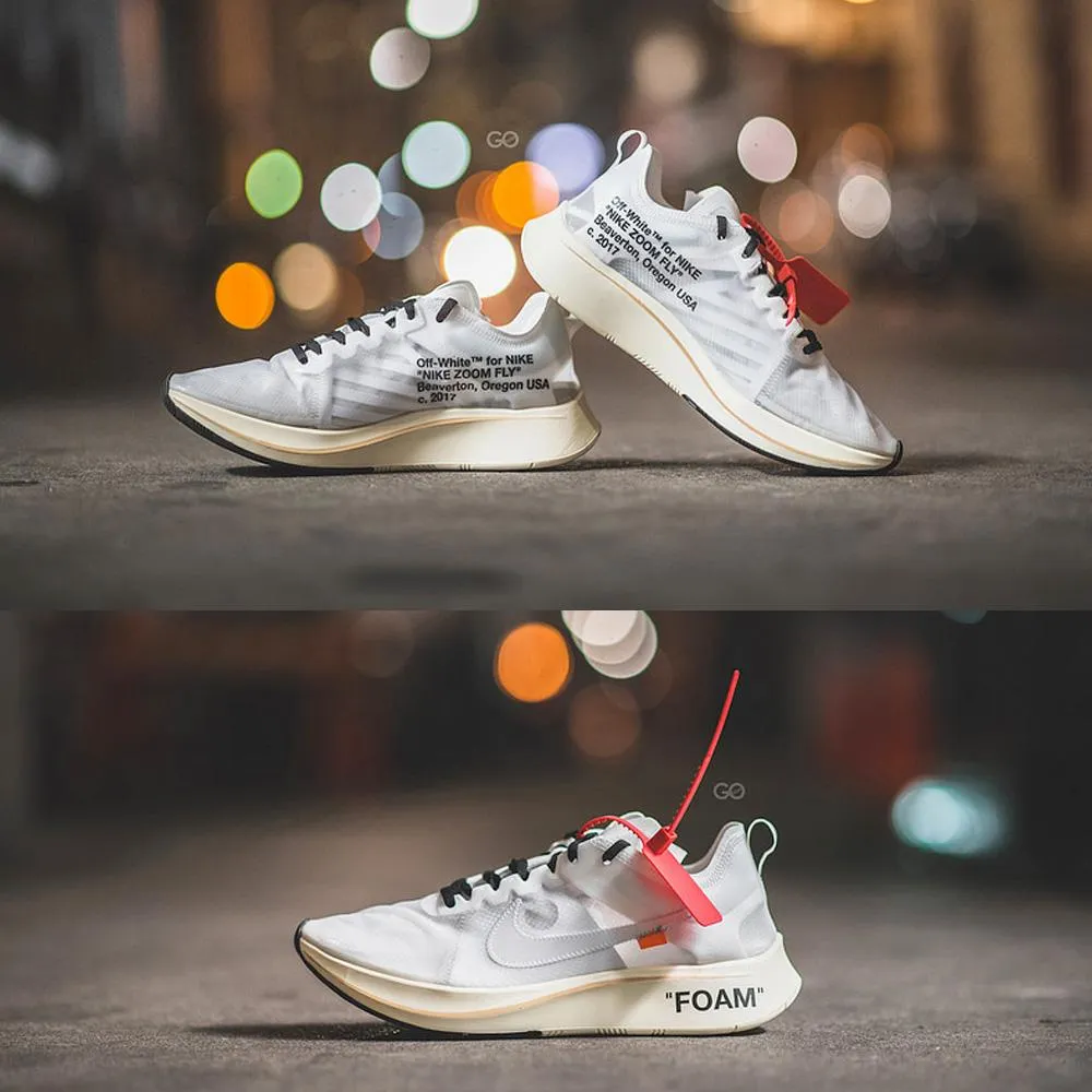 OFF-WHITE x Nike Zoom Fly "White-White-Muslin"