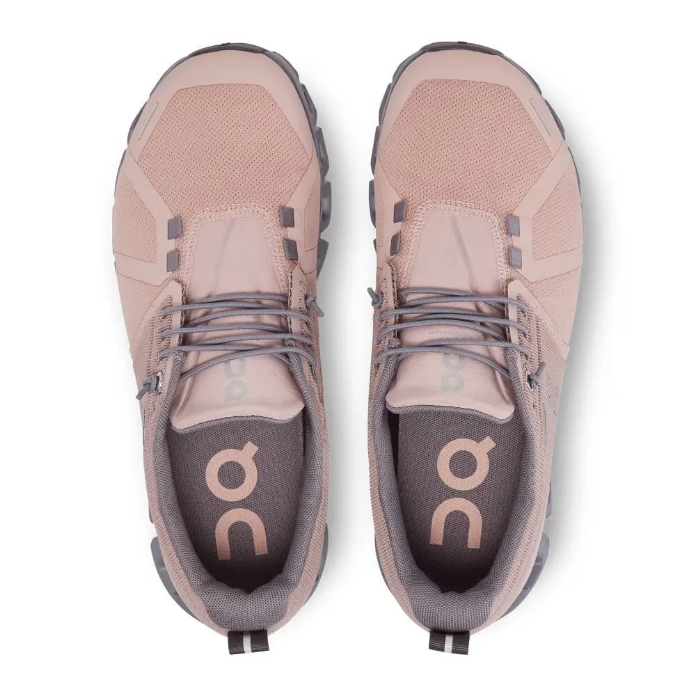 On Women's Cloud 5 Waterproof - Rose/Fossil