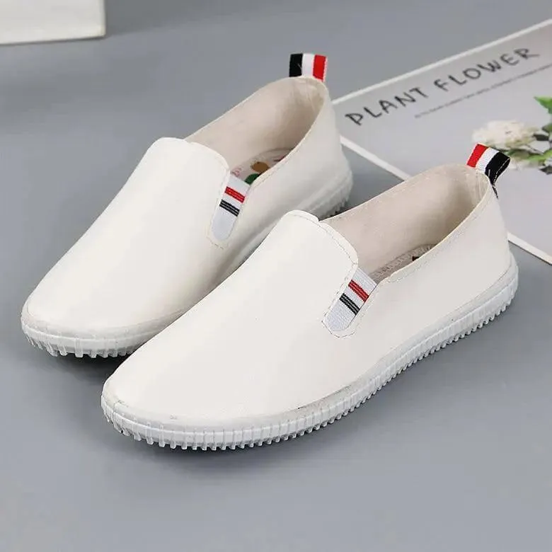 Pu Leather  Slip On Flat