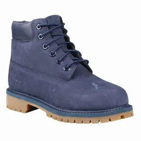 Timberland Big Kids 6 Inch Premium Waterproof Boots Blue Nubuck