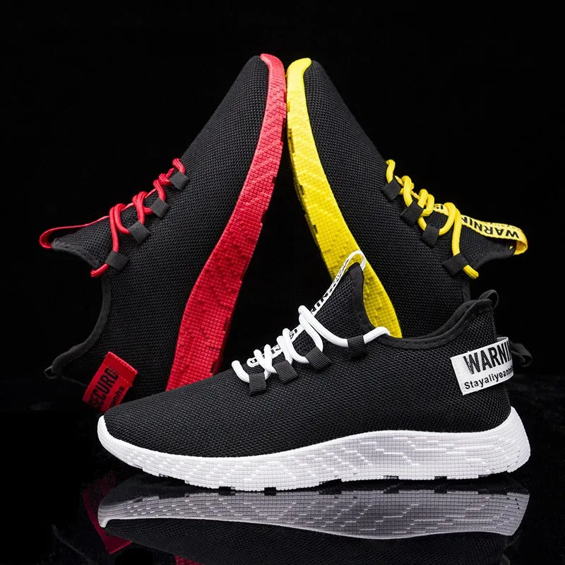 White, Red & Yellow Comfortable Sneakers