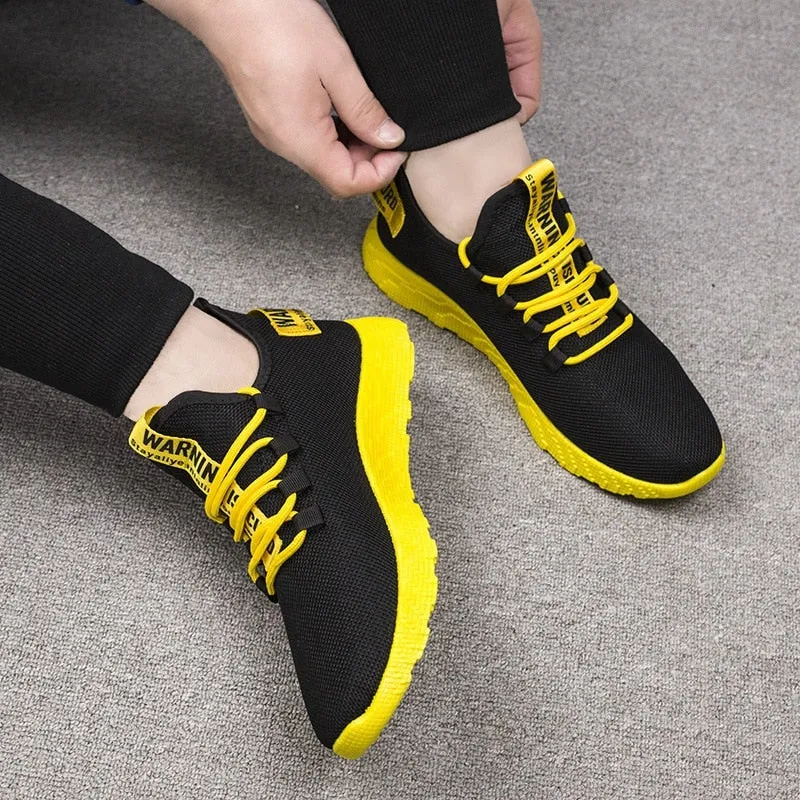 White, Red & Yellow Comfortable Sneakers