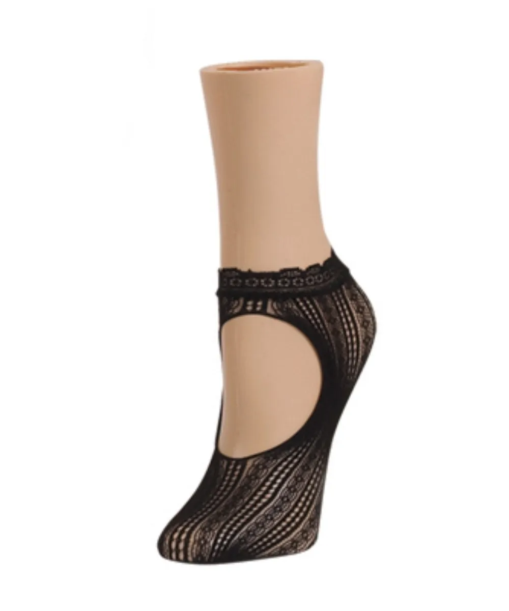 Women's Du-O Net Delicate Lace Loafer Socks